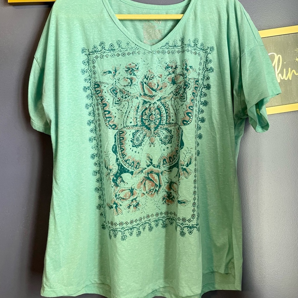 Terra sky teal butterfly 1x